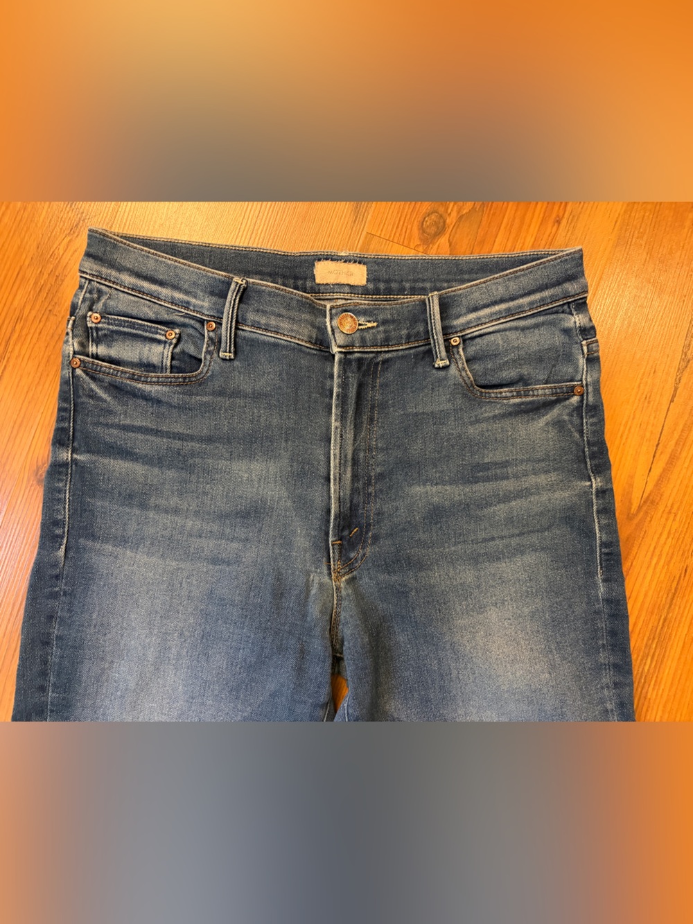 MOTHER Insider Crop Step Fray Jeans Sweet and Sassy Wash 30 - Picture 3 of 15